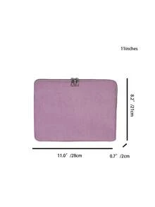 1pc Student Laptop Sleeve Bag, 11"/13"/15" Laptop Bag, Solid Purple Color Casual Unisex Tablet Protective Case, Suitable For Macbook, HP, ASUS, Fits Girls, Teens, Boys, College Students, 9-15" Tablets Including IPad Air 4/5, IPad Pro Autumn University Essentials Laptop Bag For Women Mac Book Case Back To School Laptop Case Laptop Cover For Travel Waterproof Portable For Men Laptop Bags - Purple - View 11