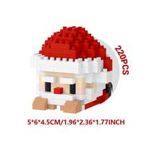 Kreatives DIY Weihnachts Mini Bauklötze Set Weihnachtsmann, Rentier, Schneemann, Pinguin, Weihnachtsbaum, Welpe 3D Puzzle Zusammenbau Lernspielzeug Modell Dekorationen, das perfekte Geschenk für Familie und Freunde, Top-Wahl für Geburtstagsgeschenke Weihnachten