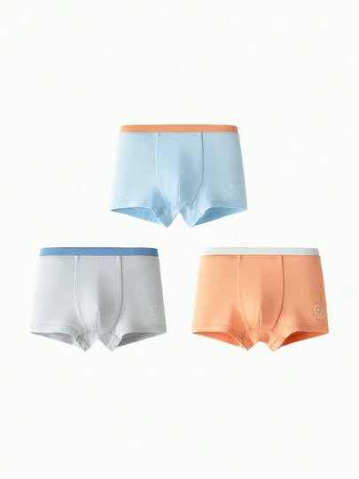 Balabala Boys Cotton Underwear 3 Packs Boxer Shorts No Wedgie