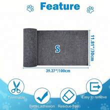 1pc Self-Adhesive Cat Scratching Mat For Walls, Carpets, Sofas & Furniture Protection, Suitable For Cat Scratching Posts Anti Cat Scratch Mat Trimmable Self-Adhesive Carpet Mat Pad Cat Pet Scratcher Furniture Couch Corner Indoor Sofa Wall Protector,Cat Scratching Supplies