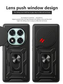 滑动相机镜头和支架保护壳适用于 Redmi Note 14 Pro 5G / POCO X7 5G 智能手机 - 黑色 - 查看 8