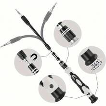 115-In-1 Precision Screwdriver Set, 115-In-1 Magnetic Repair Tool Kit, Anti-Slip Portable Tool Kit, Professional Screwdriver Set With Ergonomic Handle. Ideal For Small Screws In Phones, Computers, Watches, Laptops, MacBooks, Glasses, And Electronics - màu đen - Xem 6