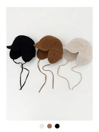 Gorro Ushanka de pana retro, gorro con orejeras térmico forrado unisex para actividades al aire libre como ciclismo, esquí, otoño/invierno