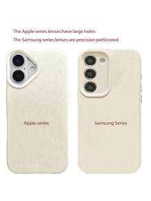 1 pieza Funda de teléfono con textura de lichi, diseño floral simple mate, diseño de orquídea linda, compatible con iPhone 16 ProMax, 15/14 Plus, 13, 12, 11, resistente al agua, a los golpes y a los arañazos