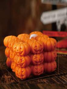 1 pièce Bougie citrouille en cire de soja faite main, bougie parfumée à la citrouille fantôme d'Halloween, bougie décorative créative à combustion longue durée pour la chambre, la table à manger, la décoration de la maison, convient pour les fêtes, les anniversaires, les cadeaux, les anniversaires, toutes les saisons