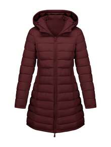 معطف نسائي أنيق متوسط الطول مزود بقلنسوة ذو تصميم مزدوج الجانب - مناسب للارتداء اليومي والتنقل، قطعة مريحة للخريف مزودة بجيوب