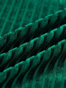 BIUBIU Rochie de damă cu decolteu adânc în V, mărime plus, potrivită pentru purtare zilnică, petreceri și întâlniri - Verde - Vizualizare 7