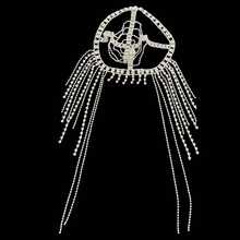 Nuevo accesorio para el cabello con borlas y rhinestones brillantes para mujer, diadema con rhinestones de moda, accesorios para el cabello para actuaciones en el escenario