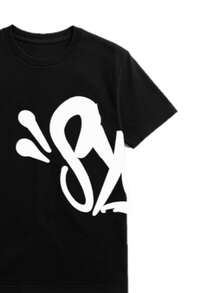 Syn Basic StreetWear UrbanCulture T-Shirt - Black - View 2