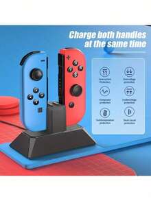 Cargador de juego sin esfuerzo: base de carga USB-C con indicador LED para Joy-Con y Switch / OLED - Incluye cable y conexión fácil - Multicolor - Ver 10