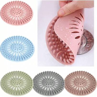 1PCS Silicone Hair Catcher, Drain Strainer, Hair Catcher And Drain Protector For Sink, Bathtub, Shower, Laundry And Kitchen Thermoplastic