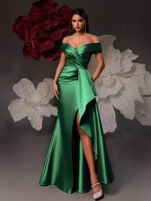 VIPGIRL 高腰优雅女士晚礼服 - 綠色 - 查看 4