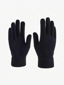 1/2/3pcs Unisex Solid Color Warm Knitted Hat With Scarf And Gloves Set, Thick Thermal Lining, Suitable For Daily Wear, Hiking, Vacation, Skiing, Etc. Autumn Decor