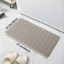 1pc Bath Tub And Shower Mat, Non-Slip Shower Stall Mat With Drain Holes And Suction Cups, Soft Machine Washable Rug, Home Bathroom Shower Carpet, Bathroom Accessories, Bathroom Decor, Kitchen Area Rug, Laundry Room - Khaki - View 14