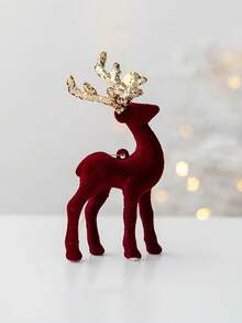 1pc Charming Glitter Reindeer Ornament - Christmas Elk Decoration, Perfect For Holiday Home & Party Decor, Available In Red, White, Blue, Silvery, Champagne, Scene Decor, Festivals Decor, Christmas Decor Home Decor Christmas Decorations Room Decor Winter Christmas Decorations Home Christmas Gifts Christmas Decor
