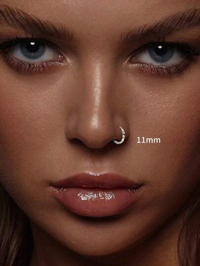 1 PC S925 Sterling Silver Vintage Mini Stylish Twisted Nose Rings, Including The Pierced Nose Ring Style, Suitable For Women's Daily Wear And Also An Excellent Gift For Girlfriends, Mothers And Sisters.