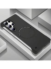 奢华超薄无边框磁吸手机壳，兼容三星S26 Ultra、S25 Ultra、S24 Ultra、S23、S22 Ultra、S25 Edge、S25，硬质PC磨砂手机壳 - 黑色 - 查看 5