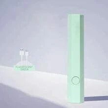 Lámpara de uñas LED UV portátil, sin batería incorporada, alimentada por cable Tipo C, mini secador de gel de uñas con lámpara de aumento 5X, secado rápido de esmalte de gel para uñas