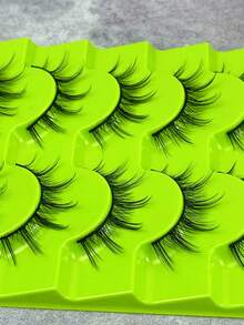 LIMEIKAI 7 Paar Manga Wimpern Künstliche Nerz Wimpern Katzenaugen Wimpern Anime Falsche Wimpern Natürliches Aussehen Flauschige Verwischte Wimpernverlängerung Make-up Tools Wimpernstreifen, Wimpern, Wimpern, Falsche Wimpern - Schwarz - Übersicht 10