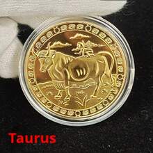 1 枚 12 生肖纪念币、3D 浮雕纪念金币、金属纪念章、收藏玩具、装饰品 - 生日礼物、复活节礼物、万圣节礼物、圣诞节礼物、完美礼物、纪念品