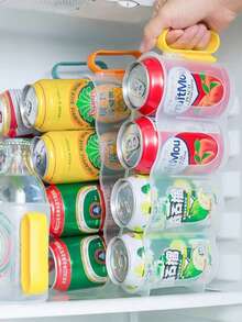 1 pièce Porte-gobelet de boîte de rangement de boissons pour réfrigérateur, Porte-canettes de bière froide, Porte-boissons multifonctionnel pour canettes de soda, Peut ranger les bières, sodas et condiments en boîte, Organisateur d'espace pour cuisine et réfrigérateur, Boîte de rangement pour réfrigérateur.
