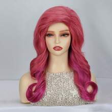 24 Inch Long Curly Wavy Red Wigs For Women Side Part Natural Looking Synthetic Fiber Wig Cosplay Wig Suitable For Daily Party Use Available Wine Red &Red &Pink Red&Rose