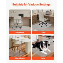 Chair Mat, 36 X 48-Inch Transparent Office Chair Mat For Hard Floors, Floor Protector For Rolling Chairs, Non-Slip & Easy To Clean, Smooth Glide Under Desk Rug For Home Office (Rectangular) - Thảm lót sàn cứng PVC hình chữ nhật 36*48 inch - Xem 6