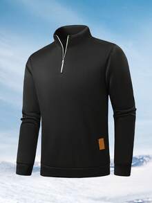 Herren Fleece gefütterter Freizeitanzug, Hoodie mit Reißverschluss und Kordelzug Jogginghose 2 Stücke Set, geeignet für Laufen und Workout, Herbst/Winter