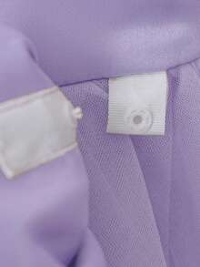 Baby Girls' Cap Sleeve Bow Tulle Purple Elegant Christmas Party Dress, Princess Dress Suitable For 1st Birthday Party, Banquet, Wedding Flower Girl Outfit - Mauve Purple - View 7