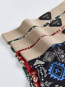 6 Pieces Of Men's Retro Boxer Briefs - Breathable Quick-Drying Elastic Printed Swim Trunks, Lightweight Sports Fitness Shorts, Suitable For Summer Running Comfort, Machine Washable, High-Quality Underwear, Casual Sportswear, Elastic Material, Comfortable Underwear, Essential For Fitness Enthusiasts, Random Colors In A 6-Piece Set.