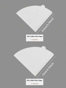40 片咖啡过滤器，V 型咖啡滤纸，咖啡纸质过滤器，一次性咖啡茶过滤器，适用于手冲咖啡和滴滤咖啡机