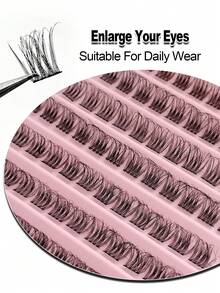 Rikuaild 120PCS D Curl Thickness 0.03mm Clusters Lashes Eyelash Production Process Upgrade /Really Soft & Lightweight Wispy Cluster Lash Crossed Natural False Eyelasheslash Clusters,Eyelash Clusters,Individual Eyelashes,Lashes,Fake Lashes - D - 查看 6