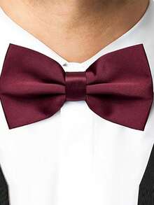 1 Stück Herren einfarbige Doppelschicht-Fliege, Business Anzug Fliege für Trauzeugen, Hochzeit, 1200 Nadel Stoff