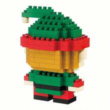 3pcs Mini Cartoon Christmas Theme Building Blocks Toys, Santa Claus, Father Christmas, Christmas Elf, Small Christmas Character Models, Desktop Decor, Christmas Gift - View 8
