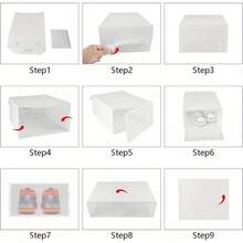 Shoze 12x White Stackable Shoe Storage Box For Sneakers Shoes Trainers Shoe Boxes Underbed - Variant1 - View 4