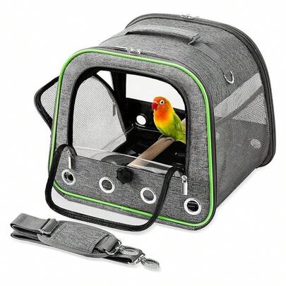 Upgraded Small , Lightweight And Portable Travel Cage Withand EasyTray, Travel , Parrot Parakeet Travel Cage