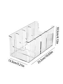 1pc Transparent Drawer Storage Box, CD Organizer, Cosmetic Organizer, Nail Polish Rack, Perfume Holder, Belt Organizer, Shelf Divider, Closet Rack Separator, Suitable For Vanity, Bedroom, Bathroom, Office, Decorative Storage Container For Belts, Bras, Vests, Ties, Scarves, Wallets, For Men And Women, Home Room Decor, Autumn Decor