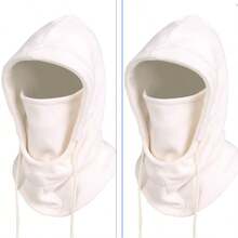 1pc Solid Color Fleece Warm Balaclava, Comfortable Breathable Windproof Face Mask For Autumn/Winter - Multicolor - View 14