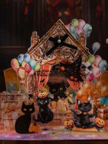 Bộ 10 miếng dán bìa cứng rỗng hình ngôi nhà búp bê dùng để trang trí sổ lưu niệm, phong cách trang trí Châu Âu cổ điển - Nhiều màu - Xem 5