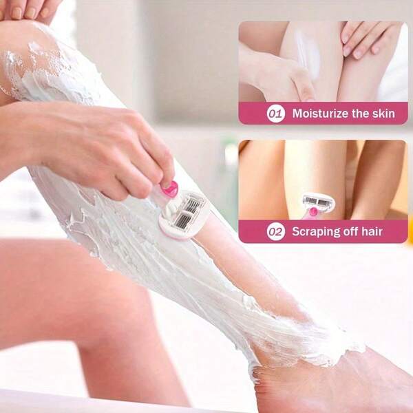 Maquinilla de afeitar para damas, apta para piernas, axilas y zona del bikini - Hojas de acero inoxidable con agarre antideslizante y diseños sin fragancia, maquinillas de afeitar para mujeres, cuidado corporal, maquinilla de afeitar para axilas, agarre fácil, maquinilla de precisión, construcción duradera, maquinilla de afeitar para mujeres, maquinilla de afeitar, rutina de cuidado de la piel, cuidado personal