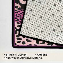 1pc Pink Leopard Area Rugs, Cute Animal Print Soft Low Pile Rug For S Room And Dorm, Non-Slip Backing, Machine Washable, Bohemian Decor,Non-Slip Low Pile Flannel Decor Rugs, Machine Washable Indoor Rug With Black Binding Rug, Suitable For Dining Room, Bedroom Home Office Laundry Kitchen(31*20in/16*48in/18*60in/84*60in) - Color -8 - 查看 8