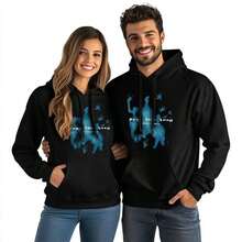 Aelfric Eden Abstraction Shadow Print Hoodie Men's Oversized Hoodies Streetwear Sweatshirt - 07a-b1-黑色 - 查看 3