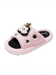 1 par de pantuflas de casa con suela gruesa de EVA y forro térmico, cálidas para otoño/invierno, adecuadas para adolescentes