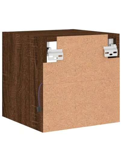 VidaXL TV Wand Unit LED Lighting 30x28.5x30 Cm Bruin Oak view 10