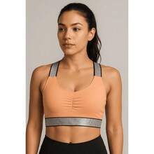 Kit Of 4 Women's Elastic Fitness Tops With Removable Padding, Reinforced Polyamide, Ideal For The Gym, Workouts, And Everyday Wear. - Multicolor - View 6