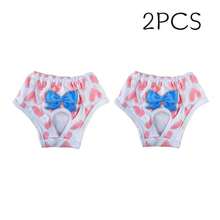 1件装可爱心形蝴蝶结印花宠物生理裤，中小型猫狗防骚扰裤