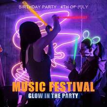 [LED Neon Party Supplies] 120pcs LED Neon Party Supplies - Light-Up Glasses, Wristbands, Fiber Optic Sticks And Stick Bracelets For New Year, Weddings, Concerts And Birthday