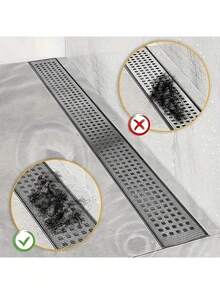 2 szt./zestaw – naklejka na filtr do odpływu łazienkowego, łapacz włosów do odpływu prysznica, samoprzylepna naklejka na odpływ, jednorazowe sitko do zlewu - Szary - Zobacz 5