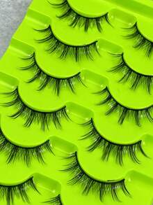 LIMEIKAI 7 Paar Manga Wimpern Künstliche Nerz Wimpern Katzenaugen Wimpern Anime Falsche Wimpern Natürliches Aussehen Flauschige Verwischte Wimpernverlängerung Make-up Tools Wimpernstreifen, Wimpern, Wimpern, Falsche Wimpern - Schwarz - Übersicht 9
