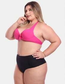 Bra Padded Bikini Beach Support Plus Size Loose Comfortable Lingerie Intimate Fashion Structured Padded - màu đen - Xem 7